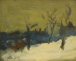 Robert Henri  - Bilder Gemälde - Trees in Winter