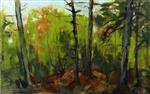 Robert Henri  - Bilder Gemälde - Woodland Scene, Monhegan, Maine