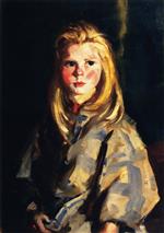 Robert Henri  - Bilder Gemälde - Young Blond Girl, Corrymore Lass (Bridget Lavelle)