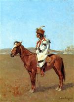 Frederic Remington - Bilder Gemälde - A Blackfoot Chief