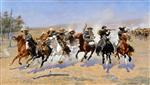 Frederic Remington - Bilder Gemälde - A Dash for the Timber