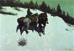 Frederic Remington - Bilder Gemälde - A Reconnaissance