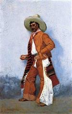 Frederic Remington - Bilder Gemälde - A Vaquero