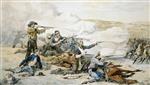 Frederic Remington - Bilder Gemälde - Battle of Beecher's Island