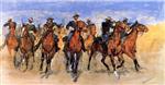 Frederic Remington - Bilder Gemälde - Colored Troopers to the Rescue