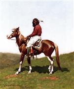 Frederic Remington - Bilder Gemälde - Comanche Brave, Fort Reno, Indian Territory