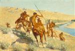 Frederic Remington - Bilder Gemälde - Episode of the Buffalo Gun
