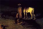 Frederic Remington  - Bilder Gemälde - In from the Night Herd