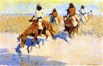 Frederic Remington  - Bilder Gemälde - Pool in the Desert