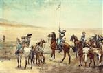 Frederic Remington  - Bilder Gemälde - Signaling the Main Command