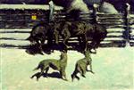 Frederic Remington  - Bilder Gemälde - The Call for Help