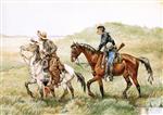 Frederic Remington  - Bilder Gemälde - The Couriers