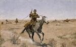 Frederic Remington  - Bilder Gemälde - The Flight