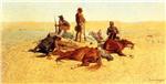 Frederic Remington  - Bilder Gemälde - The Last Lull in the Fight