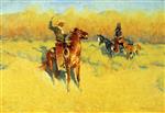 Frederic Remington  - Bilder Gemälde - The Long-Horn Cattle Sign