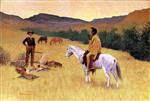 Frederic Remington  - Bilder Gemälde - The Parley