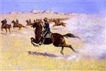 Frederic Remington  - Bilder Gemälde - The Pursuit