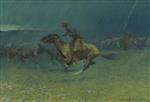 Frederic Remington  - Bilder Gemälde - The Stampede