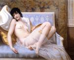 Guillaume Seignac - Bilder Gemälde - Nude Young Woman on a Sofa