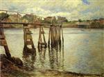 Joseph DeCamp - paintings - Jetty at Low Tide