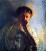 Joseph DeCamp - Bilder Gemälde - La Penserosa