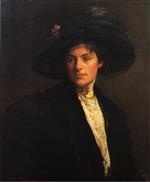 Joseph DeCamp - Bilder Gemälde - The Fur Jacket