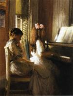Joseph DeCamp  - Bilder Gemälde - The Music Lesson