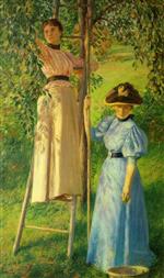 Joseph DeCamp  - Bilder Gemälde - The Pear Orchard