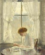 Joseph DeCamp  - Bilder Gemälde - The Seamstress