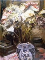 Lovis Corinth - Bilder Gemälde - Amaryllis, Calla Lilies and Lilac