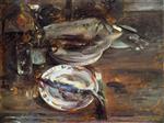 Lovis Corinth - Bilder Gemälde - Cat's Breakfast