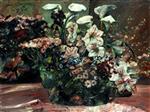 Lovis Corinth - Bilder Gemälde - Flower Basket with Amaryllis and Kalla