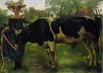 Lovis Corinth  - Bilder Gemälde - Girl with Bull