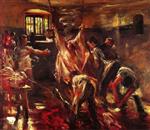 Lovis Corinth  - Bilder Gemälde - In the Slaughter House