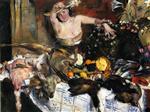 Lovis Corinth  - Bilder Gemälde - Large Still Life with Figure