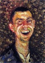 Lovis Corinth  - Bilder Gemälde - Laughing Self Portrait