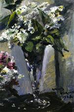 Lovis Corinth  - Bilder Gemälde - Lilacs in a Glass Vase