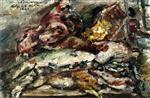 Lovis Corinth  - Bilder Gemälde - Meat and Fish at Hiller's Berlin