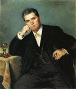 Lovis Corinth  - Bilder Gemälde - Portrait of Franz Heinrich Corinth with a Glass of Wine