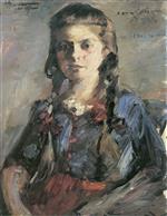 Lovis Corinth  - Bilder Gemälde - Portrait of Wilhelmine with Her Hair in Braids