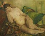 Lovis Corinth  - Bilder Gemälde - Reclining Nude