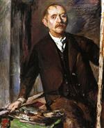 Lovis Corinth  - Bilder Gemälde - Self Portrait at the Easel