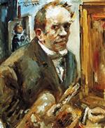 Lovis Corinth  - Bilder Gemälde - Self Portrait with Palette