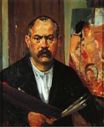 Lovis Corinth  - Bilder Gemälde - Self Portrait without Collar