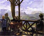 Lovis Corinth  - Bilder Gemälde - Terrace in Klobenstein, Tyrol