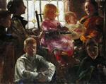 Lovis Corinth  - Bilder Gemälde - The Family of the Painter Fritz Rumpf