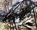 Lovis Corinth  - Bilder Gemälde - The Herzogstand on Walchensee in the Snow
