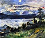 Lovis Corinth  - Bilder Gemälde - The Walchensee on Saint John's Eve