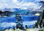 Lovis Corinth  - Bilder Gemälde - The Walchensee with a Larch Tree