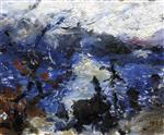 Lovis Corinth  - Bilder Gemälde - The Walchensee, Mountains Wreathed in Cloud